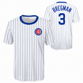 Alex Bregman Chicago Cubs Youth Pinstripe Sublimated T-Shirt product image 1, provided for visual reference and product