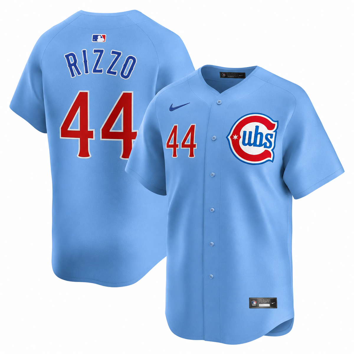 Anthony Rizzo Chicago Cubs Nike Men Light Blue 2nd Alternate Replica Jersey product image 1, provided for visual reference
