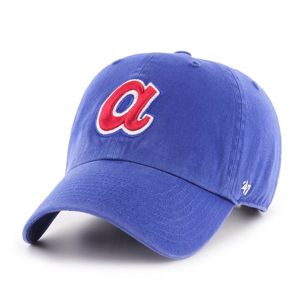 Atlanta Braves '47 Royal Cooperstown Clean Up Adjustable Hat product image 1, provided for visual reference and product