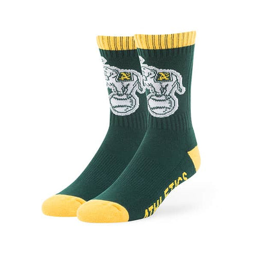 '47 Brand Oakland Athletics Socks - Green/Yellow/Grey product image 1, provided for visual reference and product detail