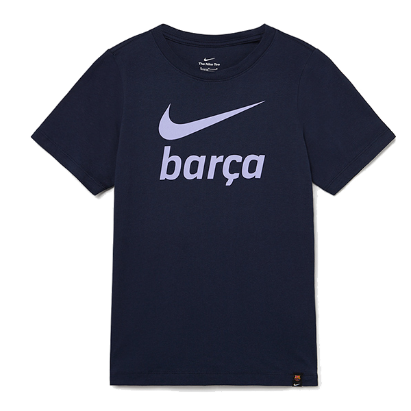 Nike FC Barcelona Big Kids' Soccer T-Shirt product image 1, provided for visual reference and product detail review