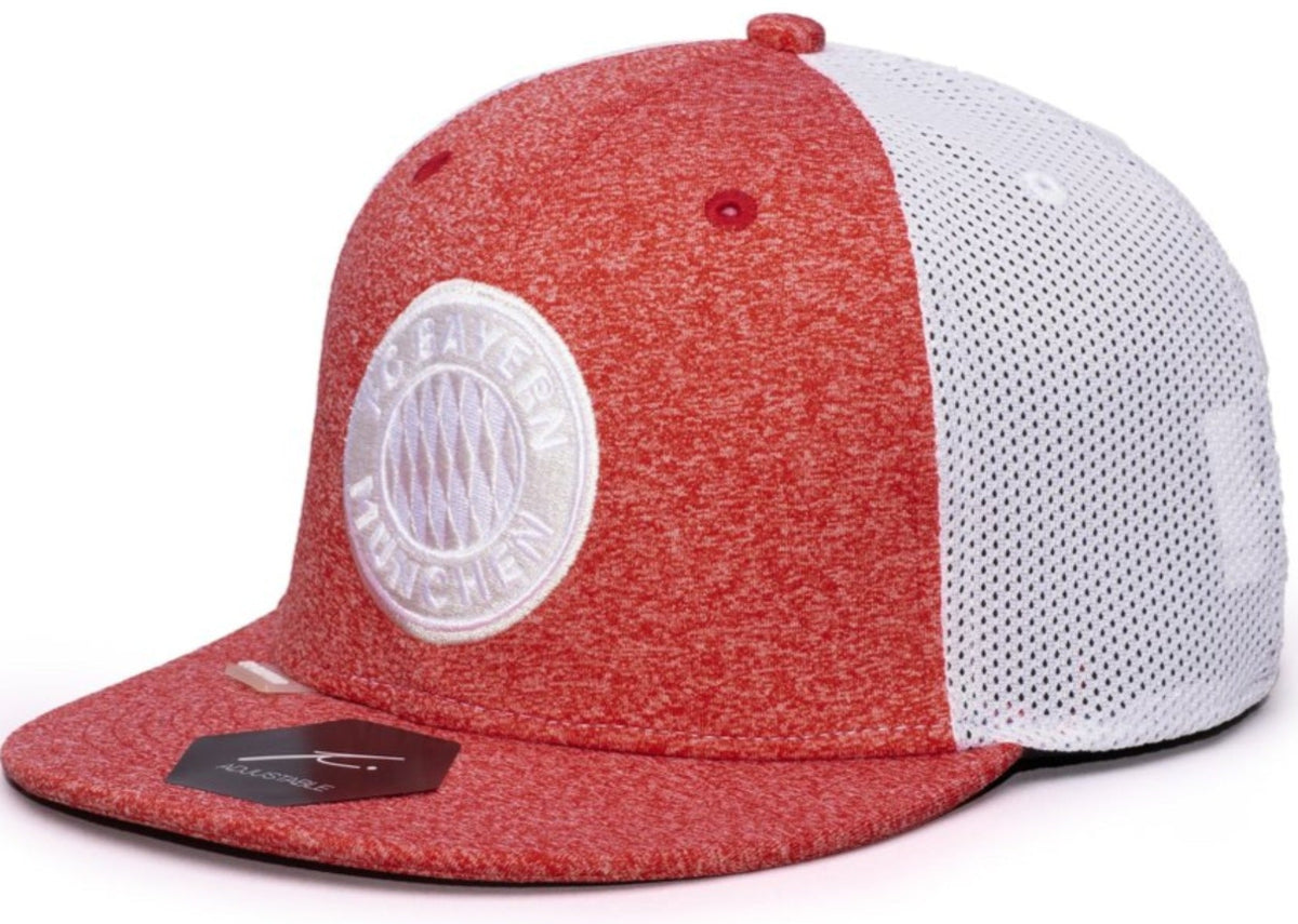 FI COLLECTIONS BAYERN MUNICH DRIBBLING Snapback HAT-RED/WHITE product image 3, provided for visual reference and product