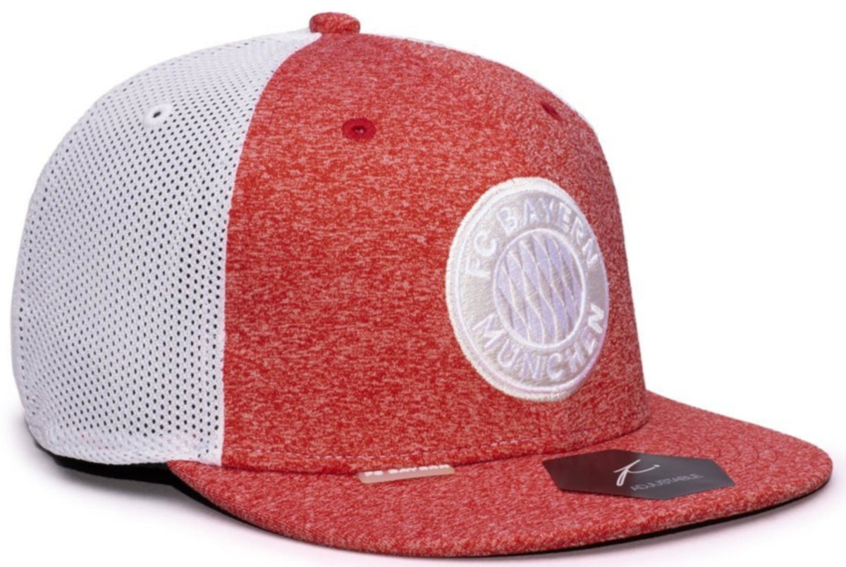 FI COLLECTIONS BAYERN MUNICH DRIBBLING Snapback HAT-RED/WHITE product image 2, provided for visual reference and product