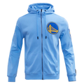 Pro Standard Golden State Warriors Logo Zipper Hoody-Baby Blue product image 1, provided for visual reference and product