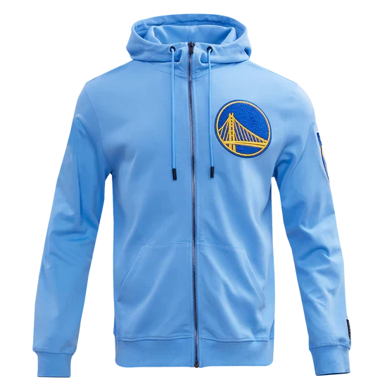 Pro Standard Golden State Warriors Logo Zipper Hoody-Baby Blue product image 1, provided for visual reference and product