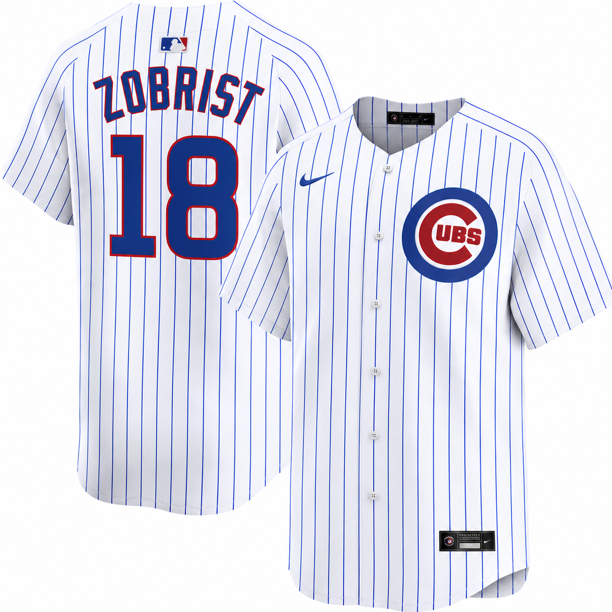 Ben Zobrist Chicago Cubs Nike Men Replica Home Jersey product image 1, provided for visual reference and product detail