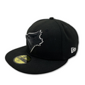 TORONTO BLUE JAYS Leather BASIC 59FIFTY FITTED -BLACK/WHITE product image 1, provided for visual reference and product