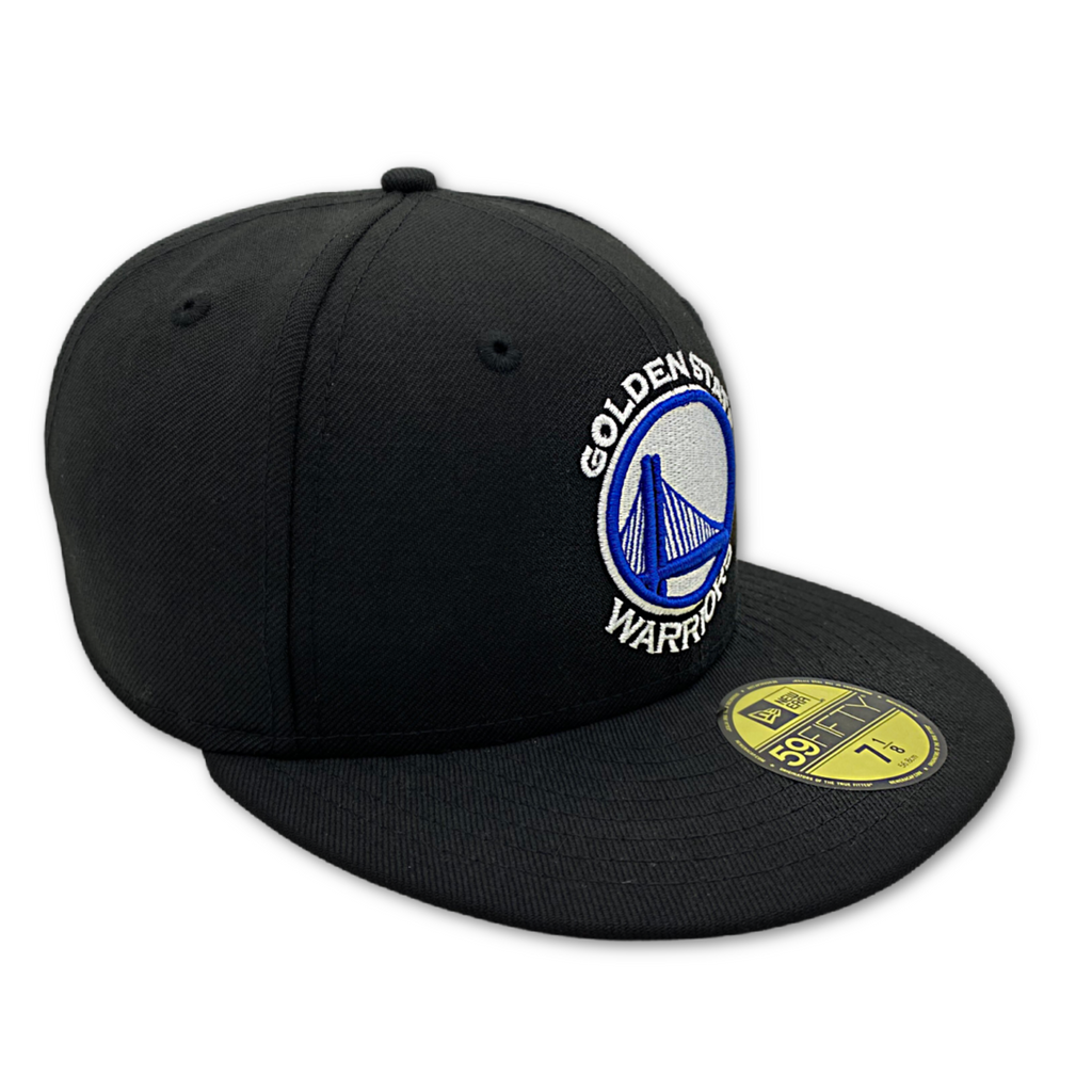 Golden State Warriors New Era 59Fifty Hat-Black/White product image 3, provided for visual reference and product detail
