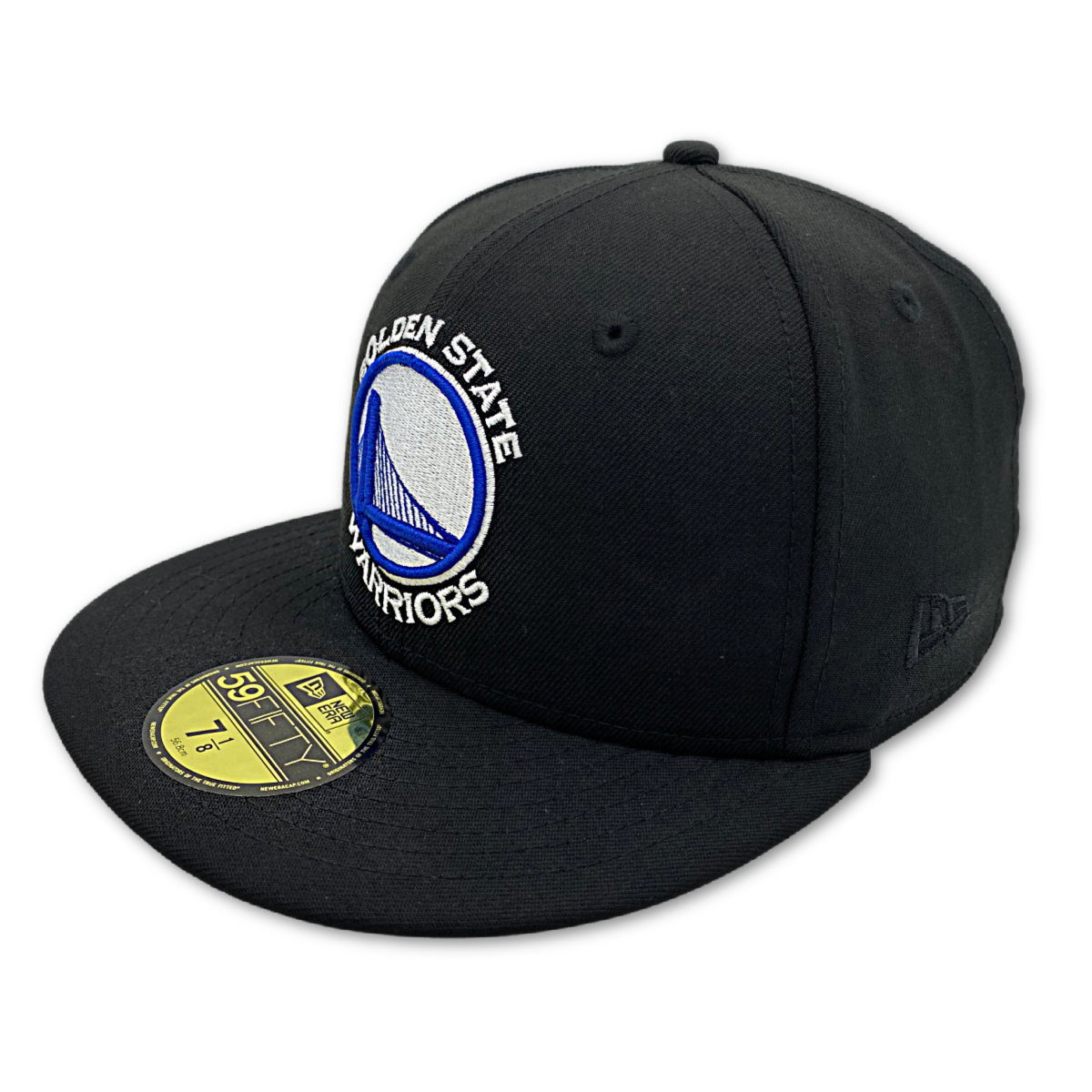 Golden State Warriors New Era 59Fifty Hat-Black/White product image 1, provided for visual reference and product detail