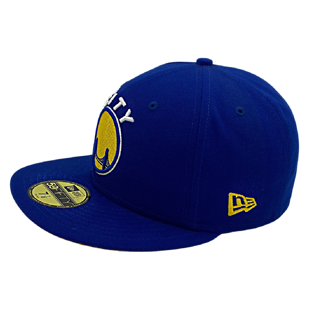 Golden State Warriors The City New Era 59Fifty Hat-Blue/Yellow product image 1, provided for visual reference and product