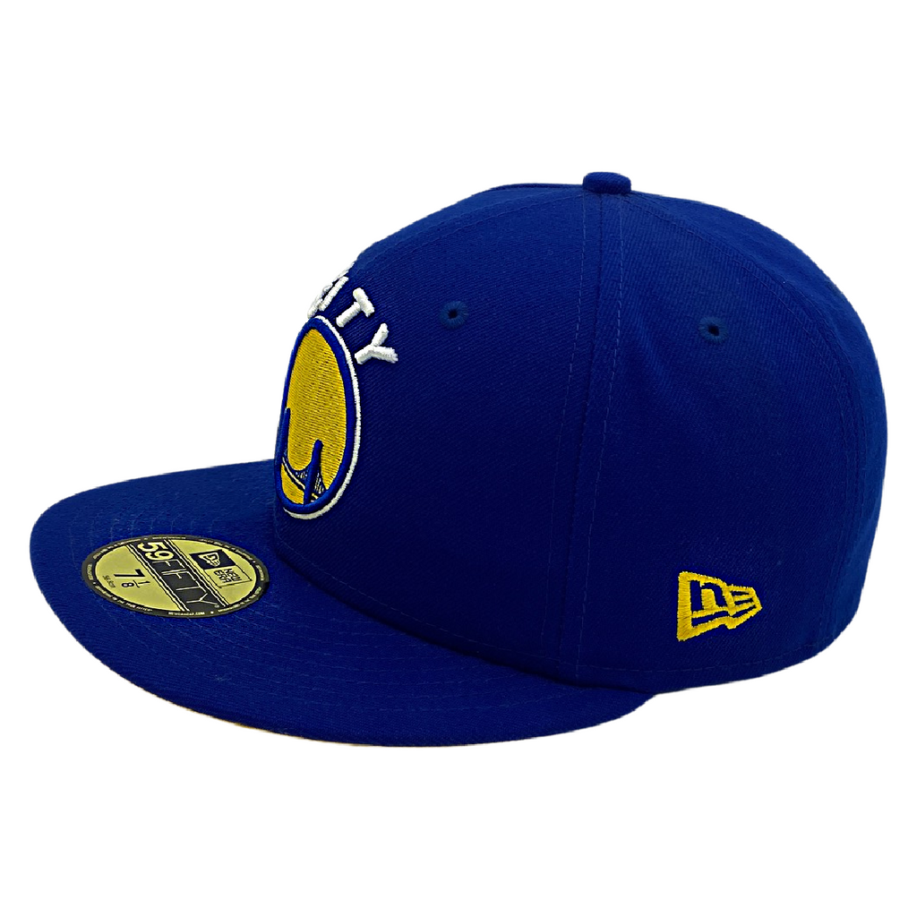 Golden State Warriors The City New Era 59Fifty Hat-Blue/Yellow product image 5, provided for visual reference and product