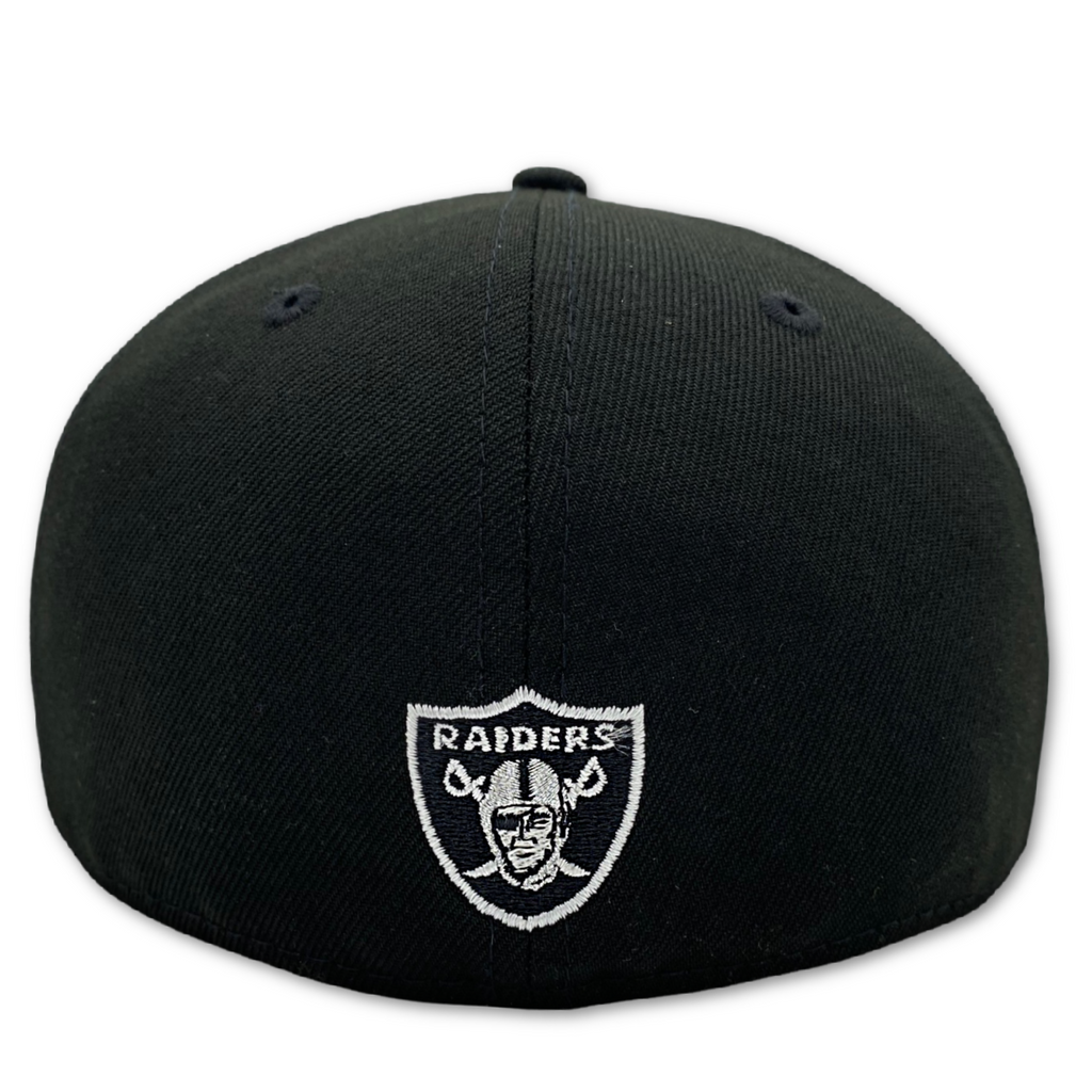 New Era Las Vegas Raiders Scar Gothic Blk 59Fifty Fitted Hat-Black/White product image 4, provided for visual reference and