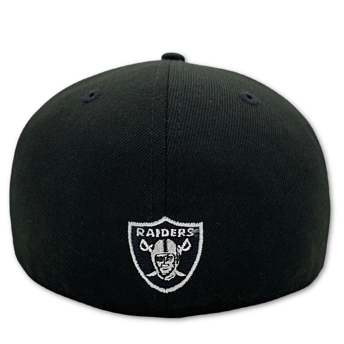 New Era Las Vegas Raiders Scar Gothic Blk 59Fifty Fitted Hat-Black/White product image 4, provided for visual reference and