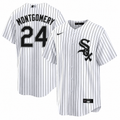 Braden Montgomery #24 Chicago White Sox Nike Men Home White Pinstripe Jersey product image 1, provided for visual reference