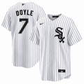 Brenton Doyle #7 Chicago White Sox Nike Men Home White Pinstripe Jersey product image 1, provided for visual reference and