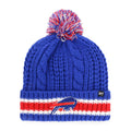 Buffalo Bills '47 Ladies Sonic Blue Sorority Cuffed Knit Hat product image 1, provided for visual reference and product