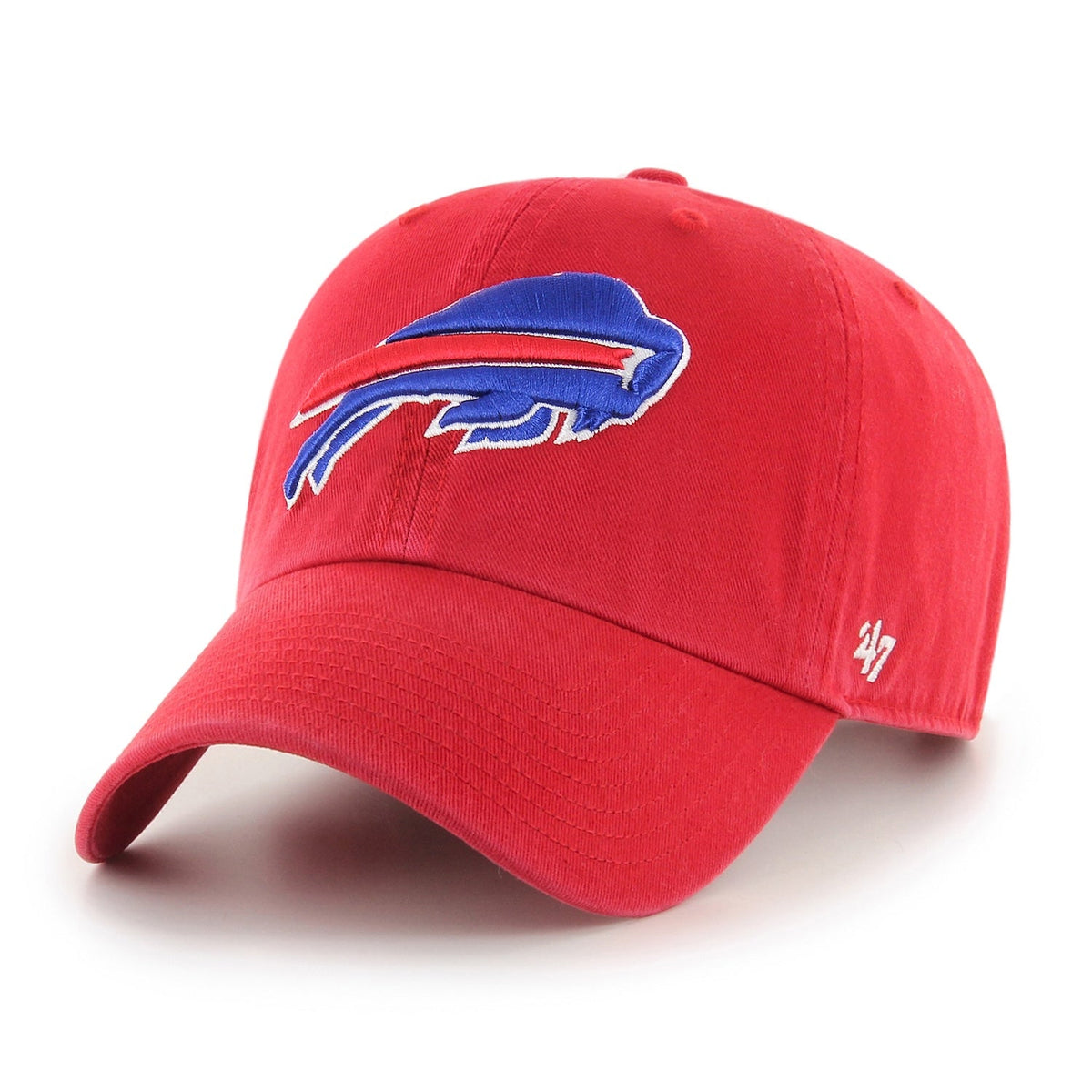 Buffalo Bills '47 Red Clean Up Adjustable Hat product image 1, provided for visual reference and product detail review