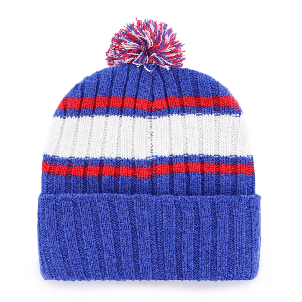 Buffalo Bills '47 Sonic Blue Plateau Cuffed Knit Hat product image 2, provided for visual reference and product detail review