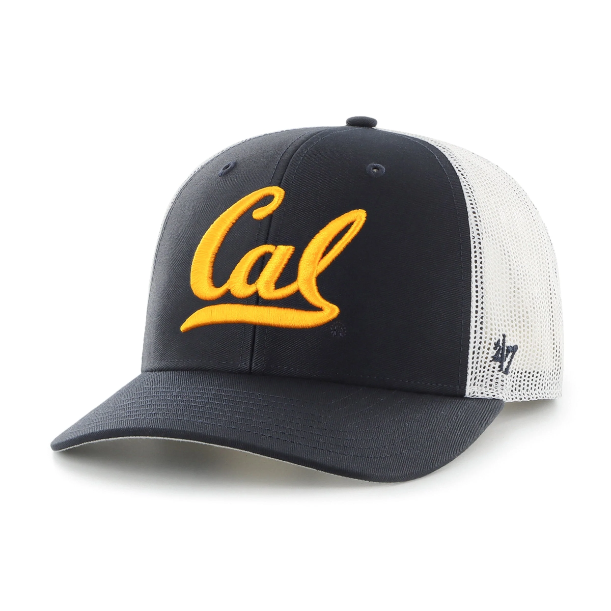 '47 Brand Cal Berkeley Golden Bears Trucker Snapback Hat - Navy product image 1, provided for visual reference and product