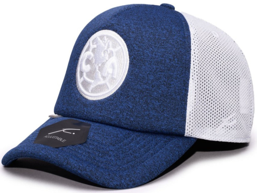 FI COLLECTIONS CLUB AMERICA DRIBBLING TRUCKER Snapback HAT-NAVY/WHITE product image 3, provided for visual reference and