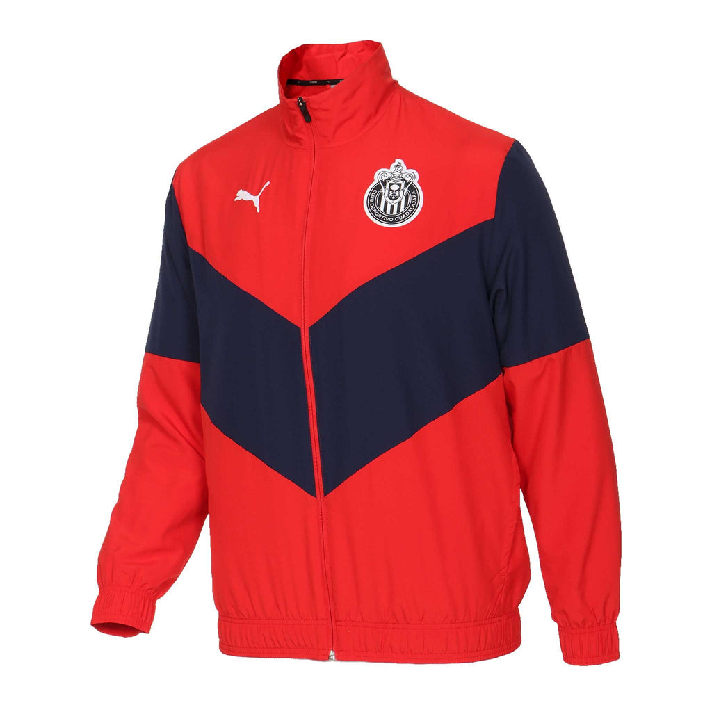 Puma Chivas Pre Match Jacket-RED/ROYAL product image 1, provided for visual reference and product detail review