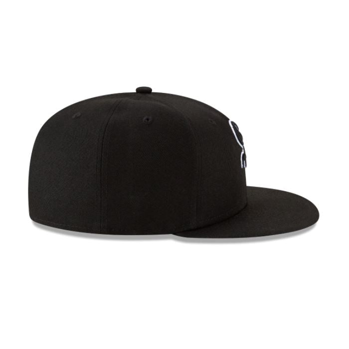 Chicago White Sox New Era Black Outline 59Fifty Fitted-Black product image 5, provided for visual reference and product
