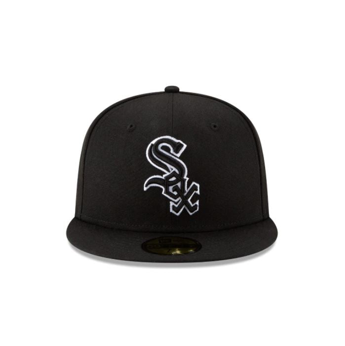Chicago White Sox New Era Black Outline 59Fifty Fitted-Black product image 2, provided for visual reference and product