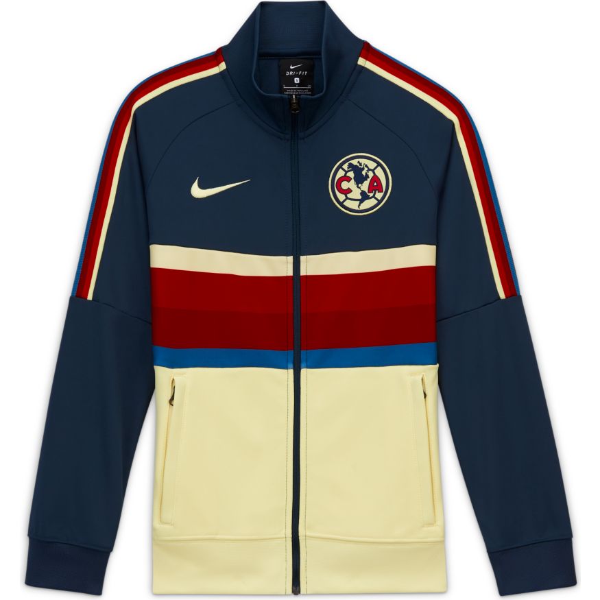 Nike Club América Big Kids' Soccer Track Jacket product image 1, provided for visual reference and product detail review