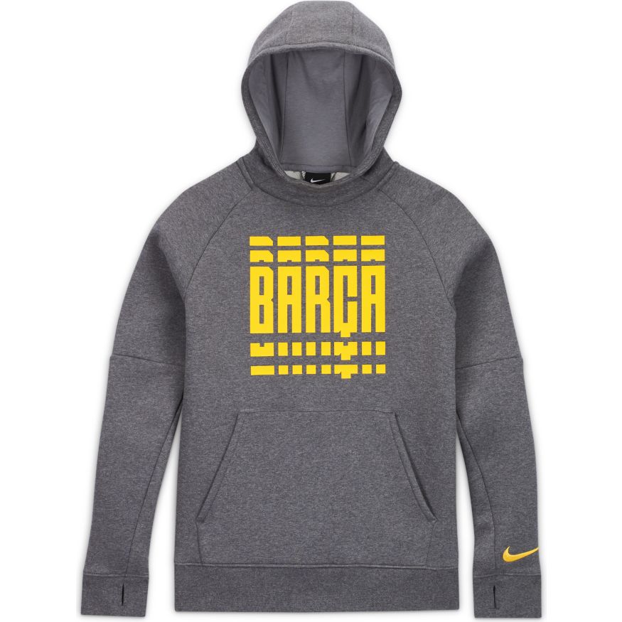 Nike FC Barcelona Big Kids' Fleece Pullover Soccer Hoodie product image 1, provided for visual reference and product detail