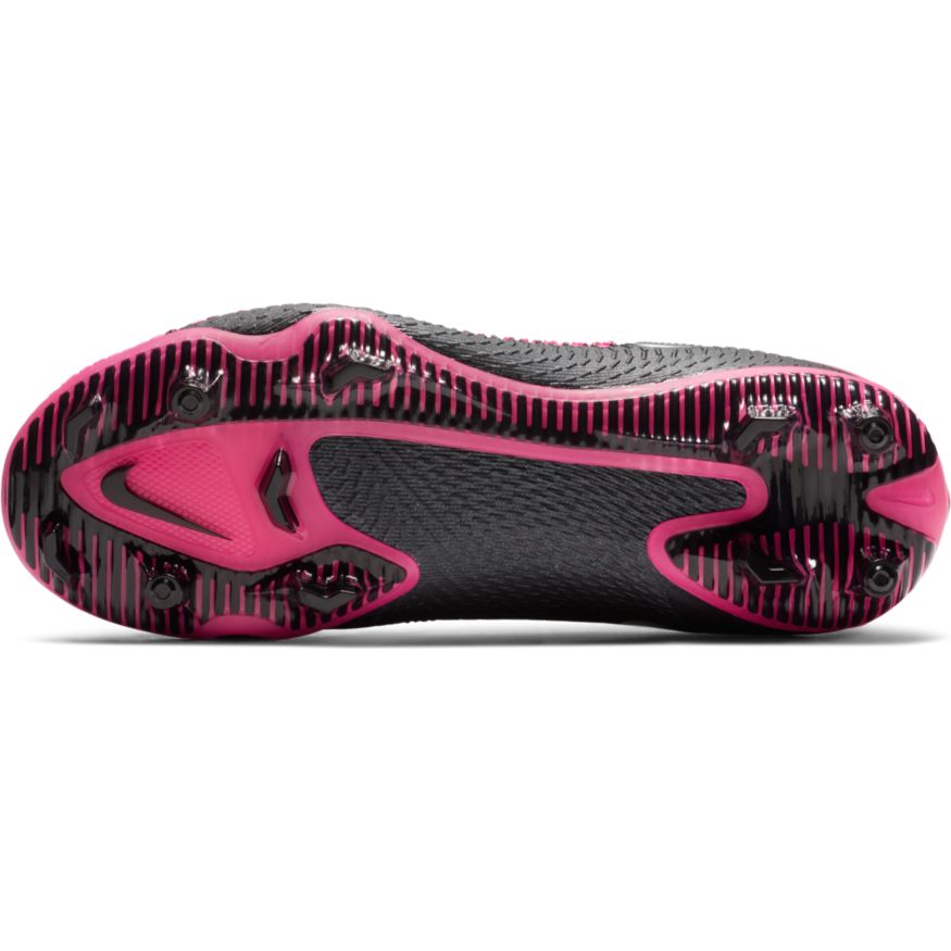 Nike Jr. Phantom GT Pro FG- BLACK/METALLIC SILVER-PINK BLAST product image 5, provided for visual reference and product