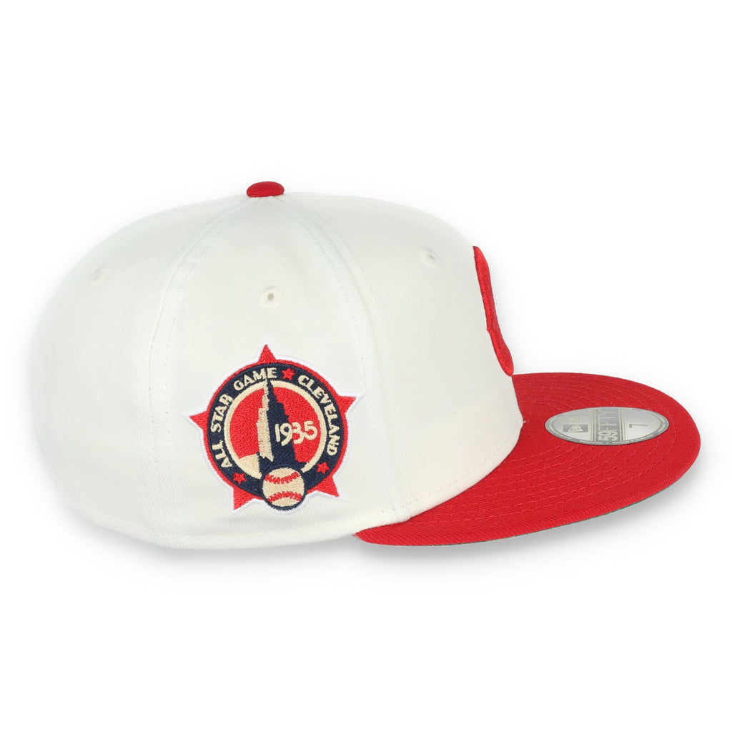 New Era Cleveland Indians 1935 All Star Game Patch 59FIFTY Fitted Ivory Hat product image 2, provided for visual reference