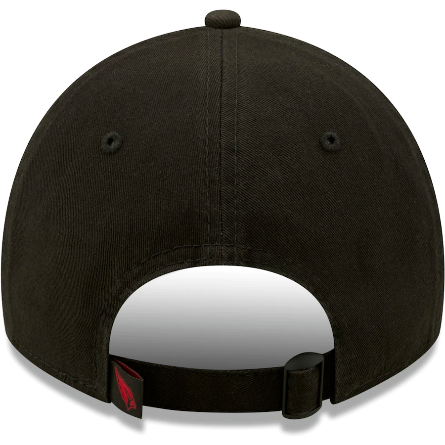 Arizona Cardinals New Era 2.0 Core Classic 9TWENTY Adjustable Hat - Black product image 2, provided for visual reference and