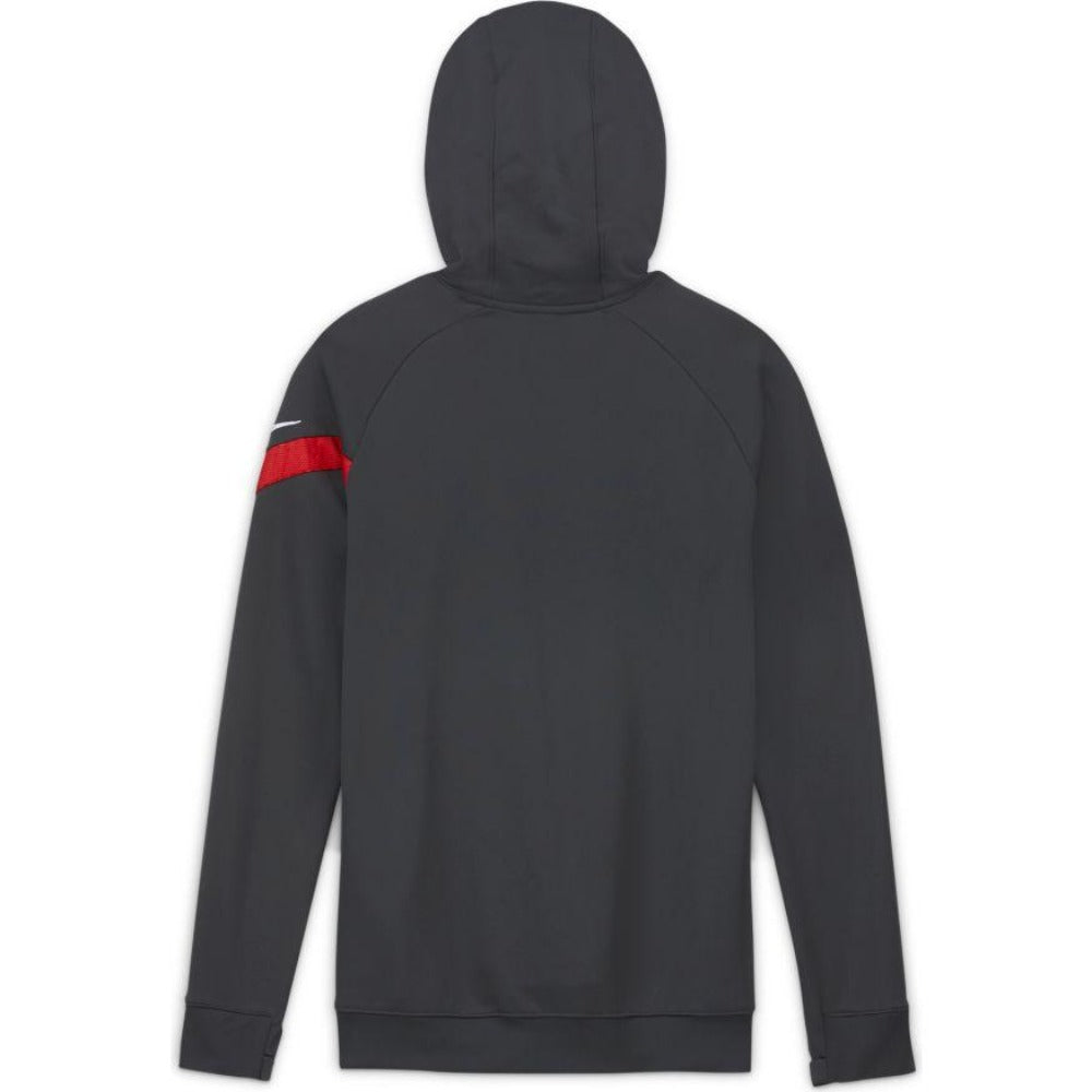 NIKE DRI-FIT ACADEMY PRO HOODIE-red/grey product image 2, provided for visual reference and product detail review