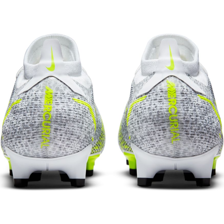 Nike Mercurial Vapor 14 Pro FG - WHITE/BLACK-METALLIC SILVER-VOLT product image 4, provided for visual reference and product