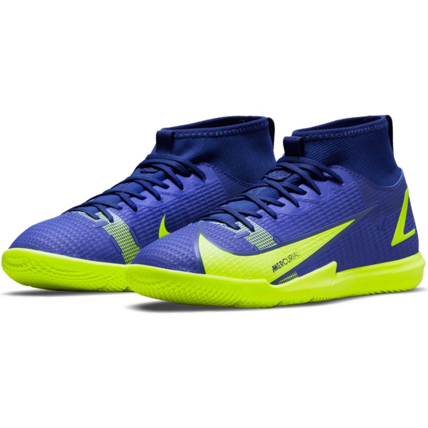 Nike Jr. Mercurial Superfly 8 Academy IC-LAPIS/VOLT-BLUE VOID product image 3, provided for visual reference and product
