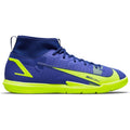 Nike Jr. Mercurial Superfly 8 Academy IC-LAPIS/VOLT-BLUE VOID product image 1, provided for visual reference and product