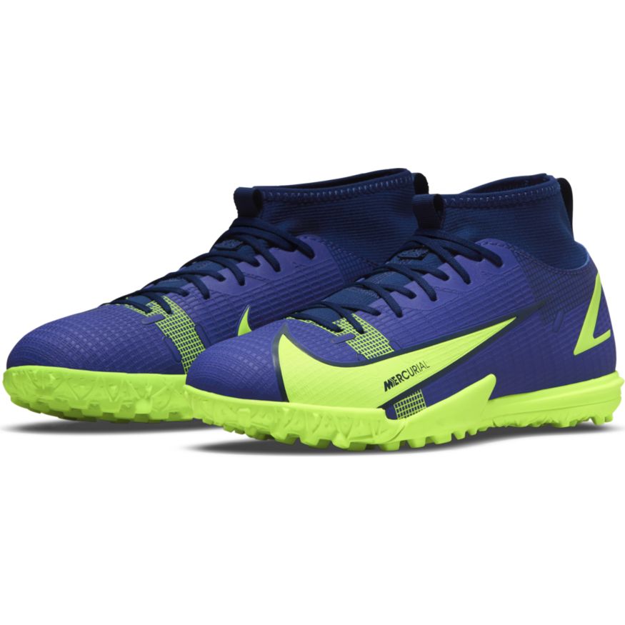 Nike Jr. Mercurial Superfly 8 Academy TF-LAPIS/VOLT-BLUE VOID product image 3, provided for visual reference and product