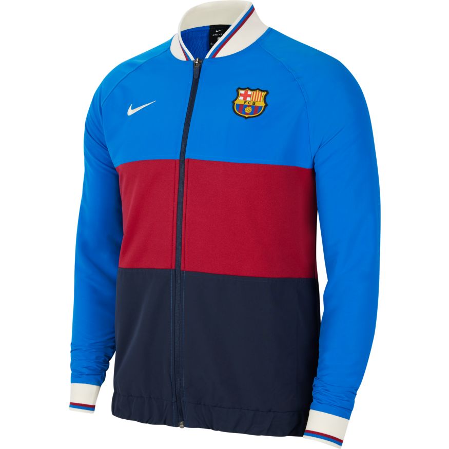NIKE FC Barcelona Men Full-Zip Soccer Track Jacket product image 1, provided for visual reference and product detail review