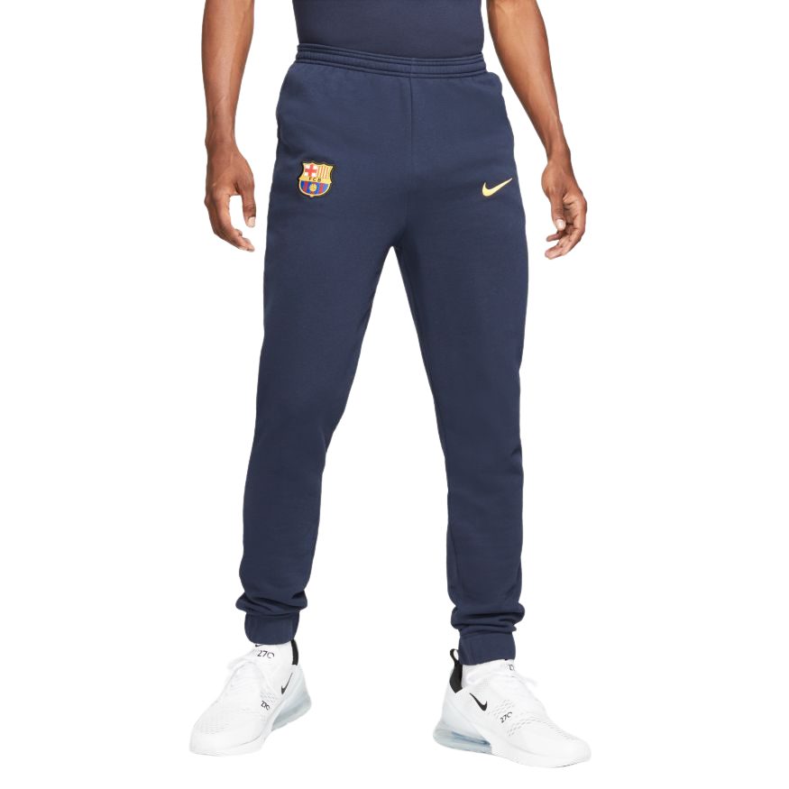 Nike FC Barcelona Men French Terry Soccer Pants product image 1, provided for visual reference and product detail review