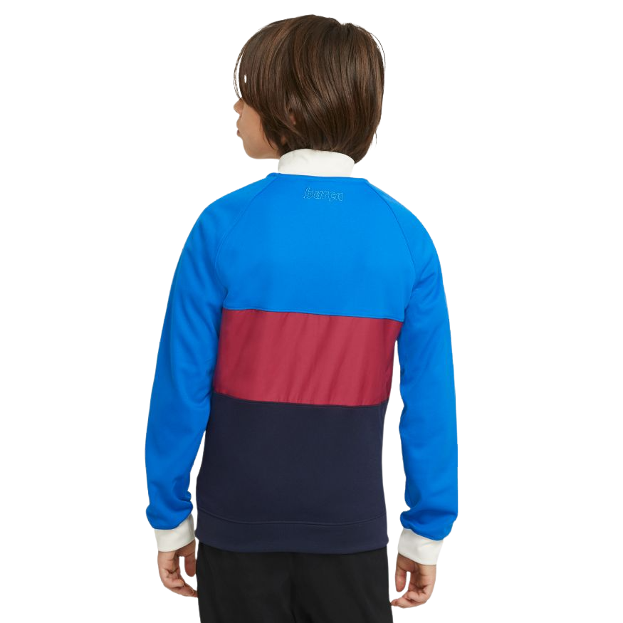 Nike Youth FC Barcelona Full-Zip Soccer Track Jacket product image 2, provided for visual reference and product detail review