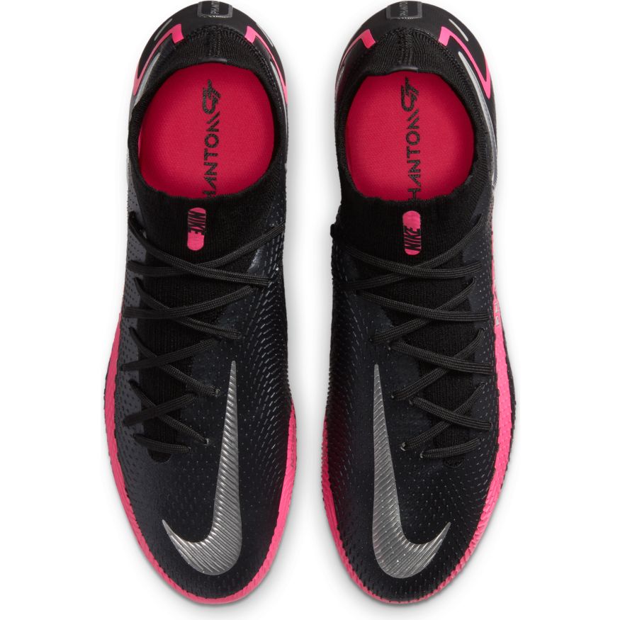 Nike Phantom GT Elite Dynamic Fit FG- BLACK/METALLIC SILVER/PINK BLAST product image 5, provided for visual reference and