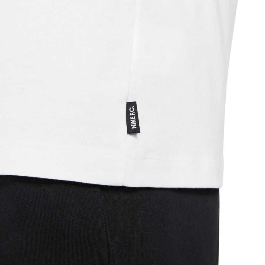 Nike F.C. Men Joga TV Soccer T-Shirt-White product image 3, provided for visual reference and product detail review