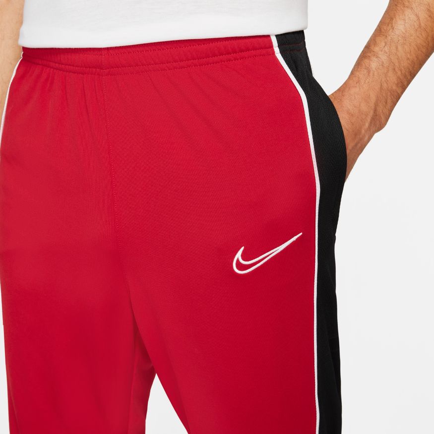 Nike Dri-FIT Academy Men Knit Soccer Track Pants-RED/BLACK product image 3, provided for visual reference and product detail