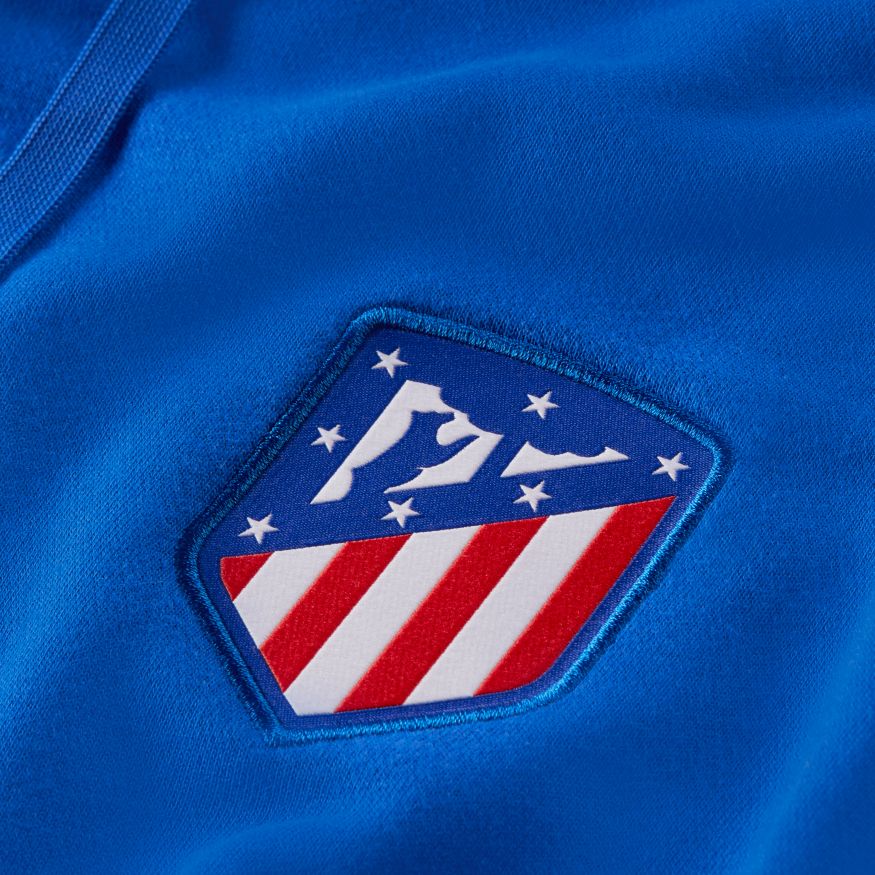 Nike Atlético de Madrid Men Club Fleece Soccer Hoodie product image 3, provided for visual reference and product detail