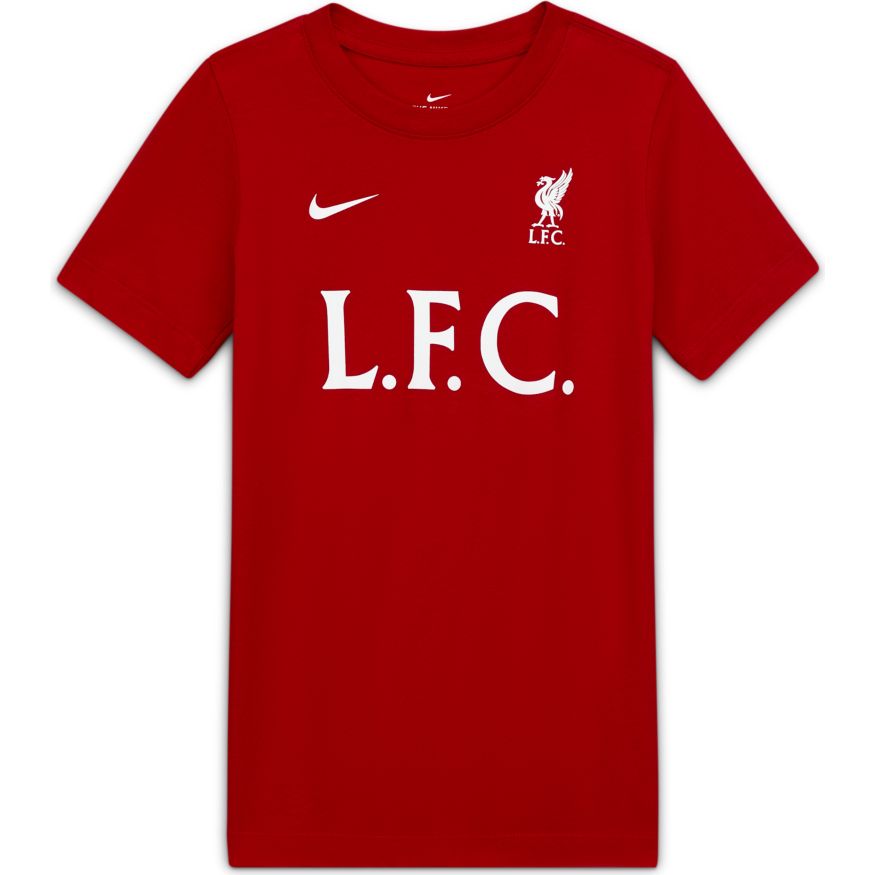 Nike Liverpool FC Big Kids' Soccer T-Shirt product image 1, provided for visual reference and product detail review