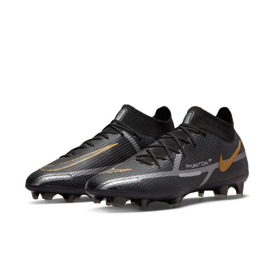 Nike Phantom GT2 Elite FG-BLACK/MTLC DARK GREY-METALLIC GOLD product image 3, provided for visual reference and product