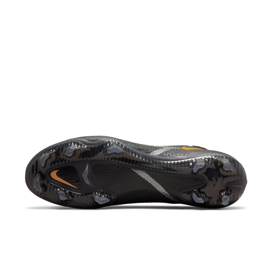 Nike Phantom GT2 Elite FG-BLACK/MTLC DARK GREY-METALLIC GOLD product image 4, provided for visual reference and product