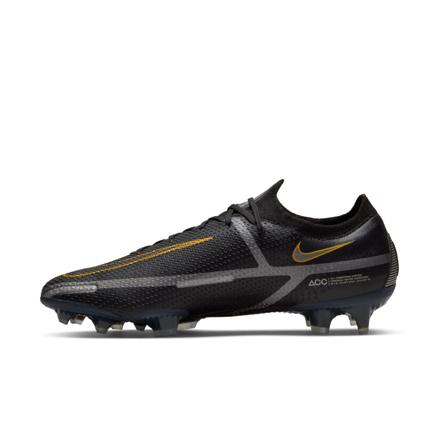 Nike Nike Phantom GT2 Elite FG-BLACK/BLACK/DARK GREY-METALLIC GOLD product image 2, provided for visual reference and