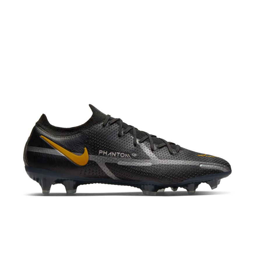 Nike Nike Phantom GT2 Elite FG-BLACK/BLACK/DARK GREY-METALLIC GOLD product image 1, provided for visual reference and