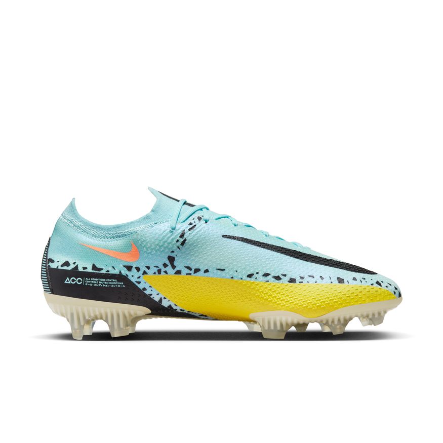 Nike Phantom GT2 Elite-GLACIER ICE/BLACK-YELLOW STRIKE product image 2, provided for visual reference and product detail